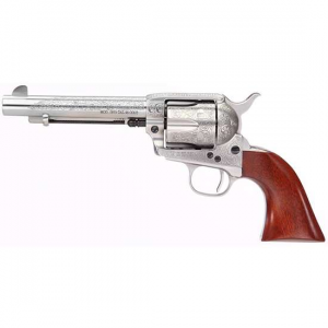 Taylors and Company 711AWE 1873 Cattleman 45 Colt (LC) 6 5.50 Nickel Flora Engraved Walnut Grip