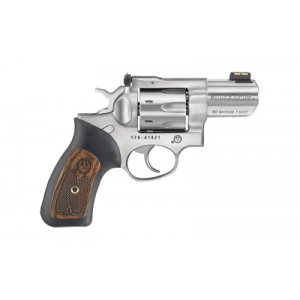 Ruger 1774 GP100 Standard 357 Mag 2.50 7 Round Black w/Wood Insert Grip Satin Stainless