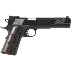 Iver Johnson Arms EAGLEXL45 1911 Eagle XL Ported 45 ACP 6 8+1 Matte Blued Ported Long Slide, Diamondwood Walnut w/Logo Grip Adjustable Sights