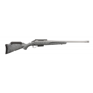 Ruger American Rifle Generation II .450 Bushmaster 20 3+1 Gun Metal Gray Cerakote Steel Threaded Barrel Gray Splatter Rifle