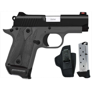 Kimber Mfginc 3300252 Micro 9 RTC 9mm 71 315 Ramped Barrel Black KimPro II FlaredLowered Ejection Port Stainless Steel Slide Shadow Ghost Grip