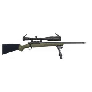 Mossberg 27924 Patriot Night Train With Scope 308 Win 5+1 22 Fluted Barrel OD Green Matte Blued Right Hand