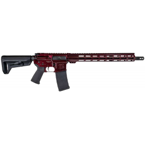 Shark Coast Tactical 300-040-1000-00 Blaze  5.56 NATO 30+1 16 Black Nitride Threaded Barrel, Red Blaze Cerakote Picatinny Rail Aluminum Receiver, Magpul SL-K Black Polymer Stock, Black Polymer Grip