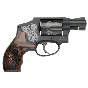 Smith & Wesson 150785 442 Machine Engraved38 Special 1.88 5 Round Black Wood Engraved Grip