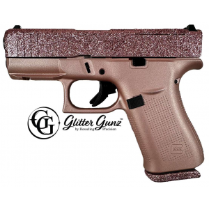 GLOCK 43X MOS 9MM 341 ROSE GOLD GLITTER GUNZ