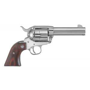 Ruger Vaquero Stainless .357 Mag 4.62 6 Round Hardwood Grip High-Gloss Stainless Revolver