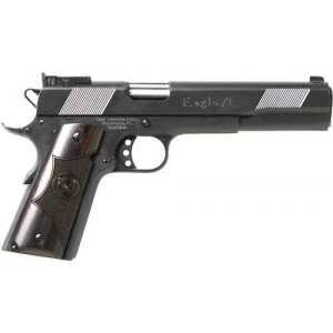 Iver Johnson Arms EAGLEXL45 1911 Eagle XL  45 ACP 6 8+1 Matte Blued Long Slide Diamondwood Walnut w/Logo Grip Adjustable Sights