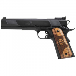 Iver Johnson Arms EAGLEXL10 1911 Eagle XL  10mm Auto 6 8+1 Matte Blued Black Cerakote Long Slide, Diamondwood Walnut w/Logo Grip Adjustable Sights