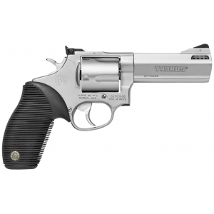 Taurus Tracker Model 44 Rem 4 5 Round Stainless Steel Black Rubber Grip Revolver