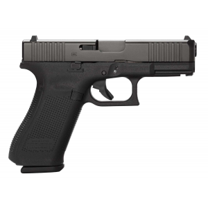 Glock PA455S201 G45 Compact Crossover 9mm Luger 4.02 10+1 Black nDLC Steel w/Front Serrations Slide Black Rough Texture Interchangeable Backstraps Grip Fixed Sights