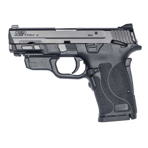 Smith & Wesson 12438 M&P Shield EZ M2.0 9mm Luger 3.68 8+1  Black Polymer Grip Thumb Safety Red Crimson Trace Laser