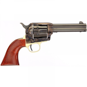 Taylors and Company 0440DE 1873 Ranch Hand Deluxe 357 Mag 6 Round 4.75 Blued Case Hardened Walnut Navy Sized Grip (Taylor Tuned)