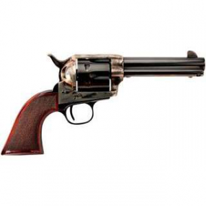 Taylors and Company 4107 Smoke Wagon  357 Mag 6 Round 4.75 Blued Case Hardened Frame Walnut Grip