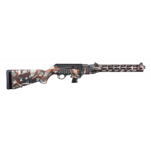 Ruger PC Carbine 9mm Luger 16.12 10 Round American Flag Camo Rifle