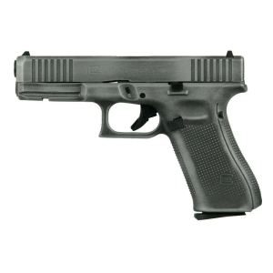 GLOCK G17 GEN5 9MM FXD WFRONT SERRATIONS 17RD Crushed Silver Distressed