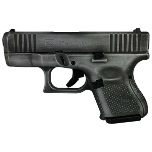 GLOCK G26 GEN5 9MM FXD WFRONT SERRATIONS 10RDCrushed Silver Distressed