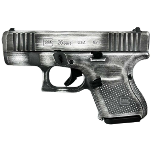 GLOCK G26 GEN5 9MM FXD WFRONT SERRATIONS 10RDWhite Distressed
