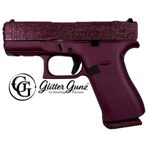 GLOCK 43X MOS 9MM 341 GLITTER GUNZ BLK CHERRY
