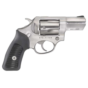 Ruger SP101 Standard 9mm Luger 225 5 Round Black Rubber Grip Satin Stainless Revolver