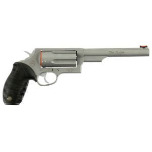 Taurus 2441069MAG 45/410 Judge Tracker Magnum Revolver 45 Colt (LC)/410 6.50 5 Round Black Rubber Grip Stainless Steel