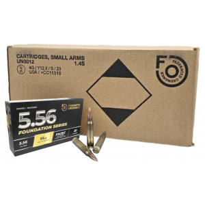 Federated Ordnance, 5.56 55gr FMJ Full Metal Jacket, New Brass Ammunition 1000 rd CASE