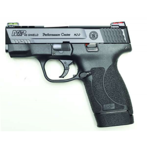 SMITH & Wesson 12473 M&p Shield Performance Center M2.0 45 Acp 3.30 7+1 & 6+1 Nts Black Armornite Stainless Steel Black Polymer Grip