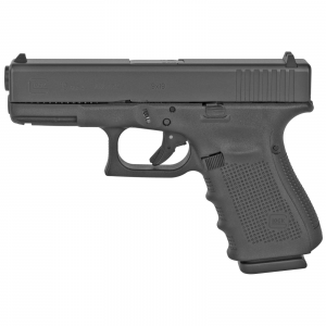 Glock UG1950203 G19 Gen 4 Compact 9mm Luger 4.02 15+1 Black Steel Slide Black Interchangeable Backstrap Grip Fixed Sights