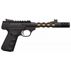 Browning Buck Mark Plus Vision Black/Gold Suppressor Ready .22LR 5.9 10 Round Anodized Black Pistol