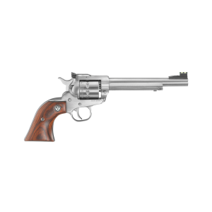 RUGER New Model Single-six Convertible 22lr/22 Wmr 6.5 6 Round Stainless Steel Hardwood Grip Revolver