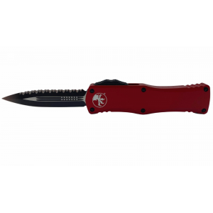 Microtech 702-3 RD D/E Black Full Serrated Red