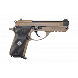 Girsan MC 14T Solution Compact 380 ACP 13+1 4.50 Black Steel Tip-Up Barrel, FDE Slide & Frame, Black Grip Ambi