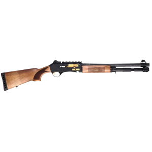 Four Peaks Imports 12077 AKSA Arms S4 12 Gauge 3 51 1850 Chrome Plated 7075T6 Aluminum Receiver Wood Stock