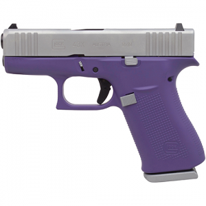 Glock 43X 9mm 341 10 Round Bright Purple Frame Silver Pistol
