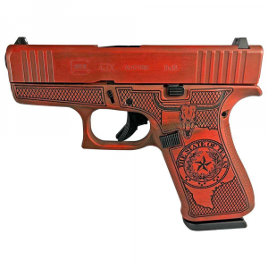 GLOCK 43X 9MM BLACK FXD AUSTRIA-Texas Orange