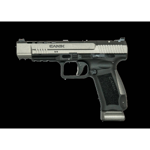Canik TP9SFx 9mm Luger 5.2 20 Round Black Interchangeable Backstrap Grip Tungsten Gray Slide Pistol