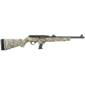 RUGER 19107 Pc Carbine 9mm Luger 16.12 17+1 Black Hard Coat Anodized Digital Camo Stock