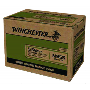 WINCHESTER Ammo Wm8551000 Usa 5.56x45mm Nato 62 Gr Full Metal Jacket Lead Core (fmjlc) 1000 Bx/ 1 Cs (sold By Case)