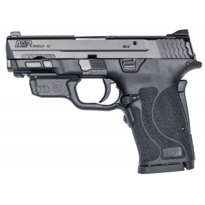 Smith & Wesson 12439 M&P 9 Shield EZ M2.0 9mm Luger 3.68 8+1 Black Polymer Grip No Thumb Safety Red Crimson Trace Laser