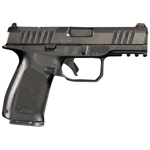 Rost Martin RM1CBLKOSP(COMP) RM1C  9mm 17+1 4 Black Compensated Match Grade Barrel, Black Tenifer Optic Ready/Serrated Steel Slide, Black Polymer Frame w/Picatinny Rail, Textured Grip