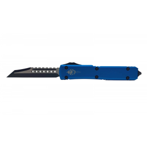 Microtech 119W-1BLS Ultratech Warhound Standard, Blue Handle & Black/Silver Blade OTF Automatic Knife