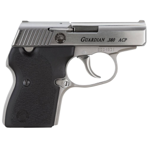NAA GUARDIAN Guardian380 ACP 250 61 Stainless Steel Stainless Black Rubber Grip Pistol