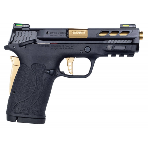 Smith & Wesson 12719 Performance Center Shield EZ 380 ACP 3.80 8+1 Black Black Poly Grip Gold Barrel