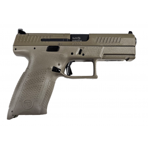 CZ-USA P-10 C Compact Frame 9mm Luger 15+1 4.02 Black Stainless Steel Barrel, Black Nitride Serrated Steel Slide, Flat Dark Earth Polymer Frame w/Picatinny Rail, Interchangeable Backstrap Grip Pistol