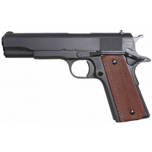 Taylors and Company 1911STD 1911 Traditional 45 ACP 5 7+1 Blued Checkered Walnut Grip