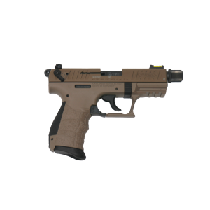 Walther Arms 5120753 P22 Q 22 LR 3.42 10+1 Flat Dark Earth Cerakote Black Interchangeable Backstrap Grip