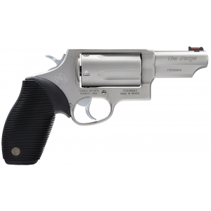 Taurus 2441039T Judge 45/410 Revolver Single/Double 45 Colt (LC)/410 3 5 Rd Black Ribber Grip Stainless