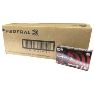Federal AE223N American Eagle  223 Rem 62 gr Full Metal Jacket Boat Tail (FMJBT) Ammunition 500 rd Case