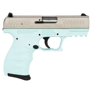 Walther Arms 5082512 CCP M2 380 ACP 3.54 8+1 Angel Blue Stainless Black Polymer Grip
