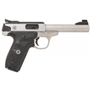 Smith & Wesson 11536 SW22 Victory Target *MA Compliant 22 LR 5.50 10+1 Stainless Steel Black Polymer Grip
