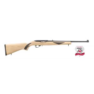RUGER 10/22 75TH 22LR 18.5 NAT/BLK